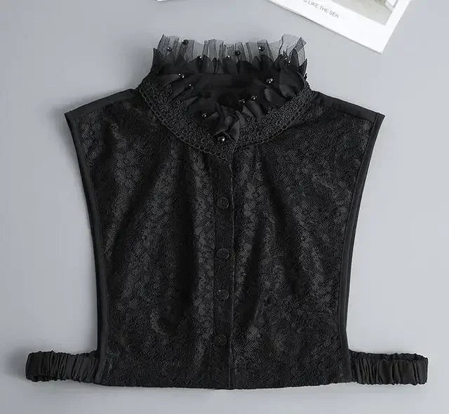 031-01 Color Lace Detachable Fake Collar Blouse Insert for Women