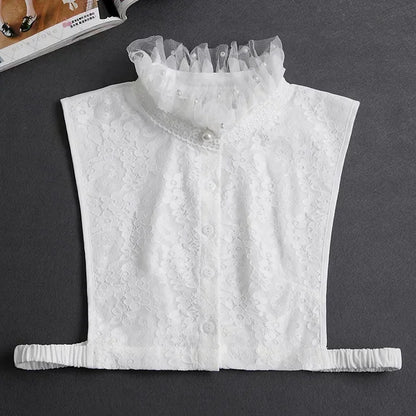 031-02 Color Lace Detachable Fake Collar Blouse Insert for Women