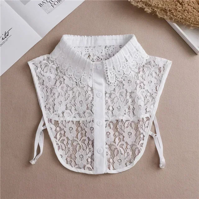 281-01 Color Lace Detachable Fake Collar Blouse Insert for Women