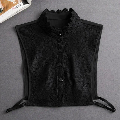 003-01 Color Lace Detachable Fake Collar Blouse Insert for Women