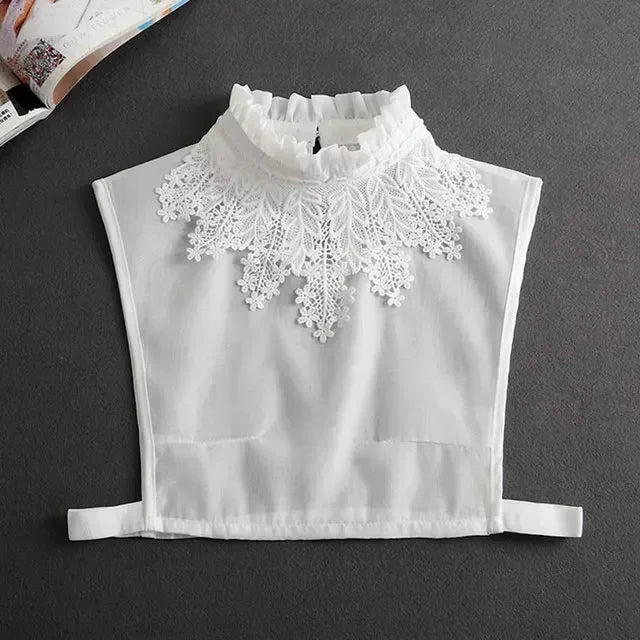 014-01 Color Lace Detachable Fake Collar Blouse Insert for Women
