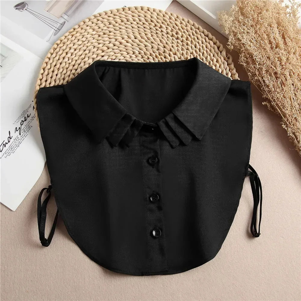 030-02 Color Lace Detachable Fake Collar Blouse Insert for Women