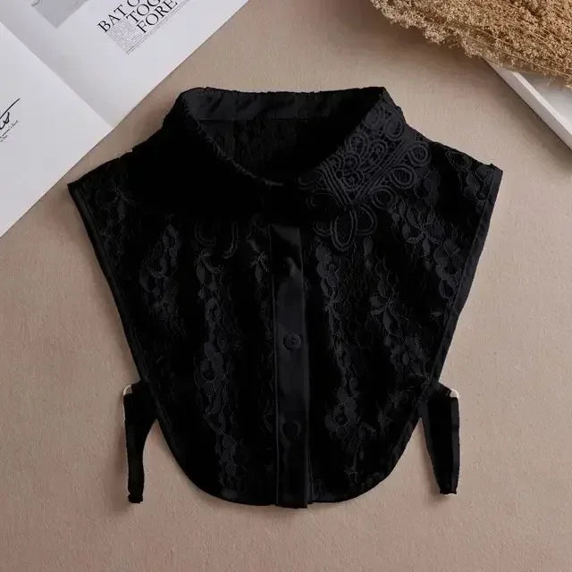 281-04 Color Lace Detachable Fake Collar Blouse Insert for Women