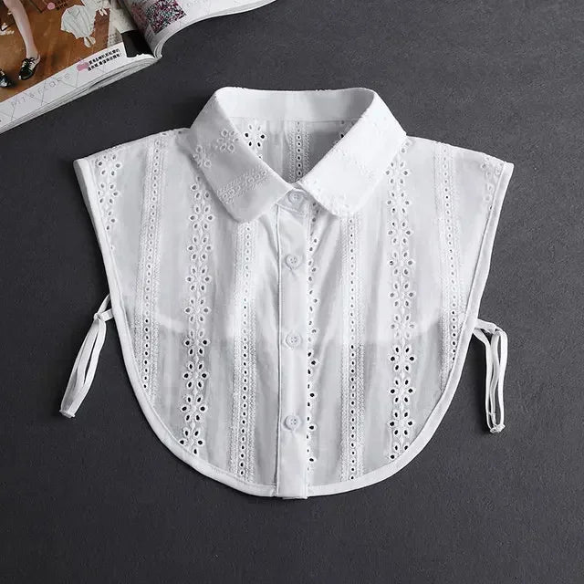 021-02 Color Lace Detachable Fake Collar Blouse Insert for Women