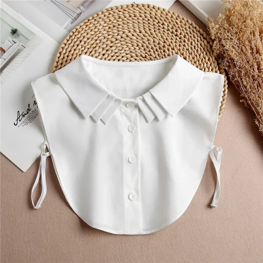 030-01 Color Lace Detachable Fake Collar Blouse Insert for Women