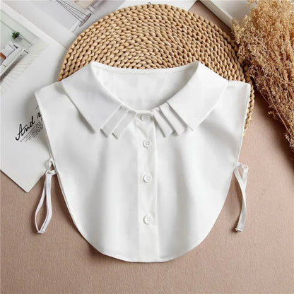 030-01 Color Lace Detachable Fake Collar Blouse Insert for Women