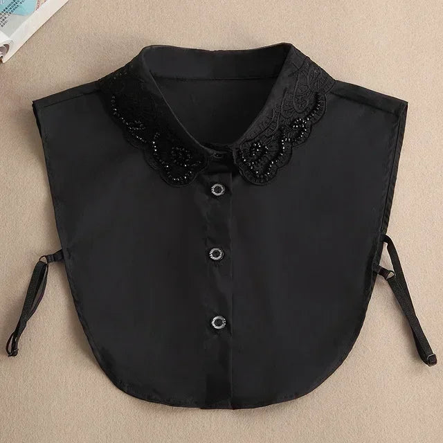 004-01 Color Lace Detachable Fake Collar Blouse Insert for Women