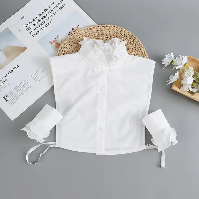 L206 Color Lace Detachable Fake Collar Blouse Insert for Women