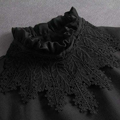 014-02 Color Lace Detachable Fake Collar Blouse Insert for Women
