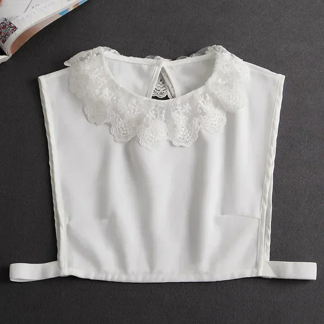 022-02 Color Lace Detachable Fake Collar Blouse Insert for Women