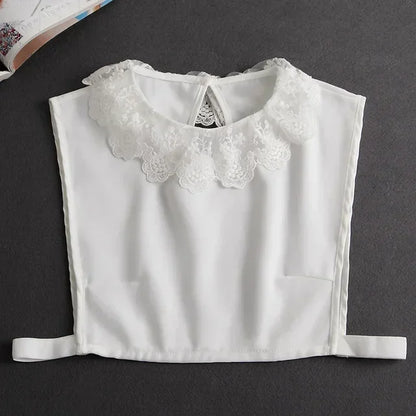 022-02 Color Lace Detachable Fake Collar Blouse Insert for Women