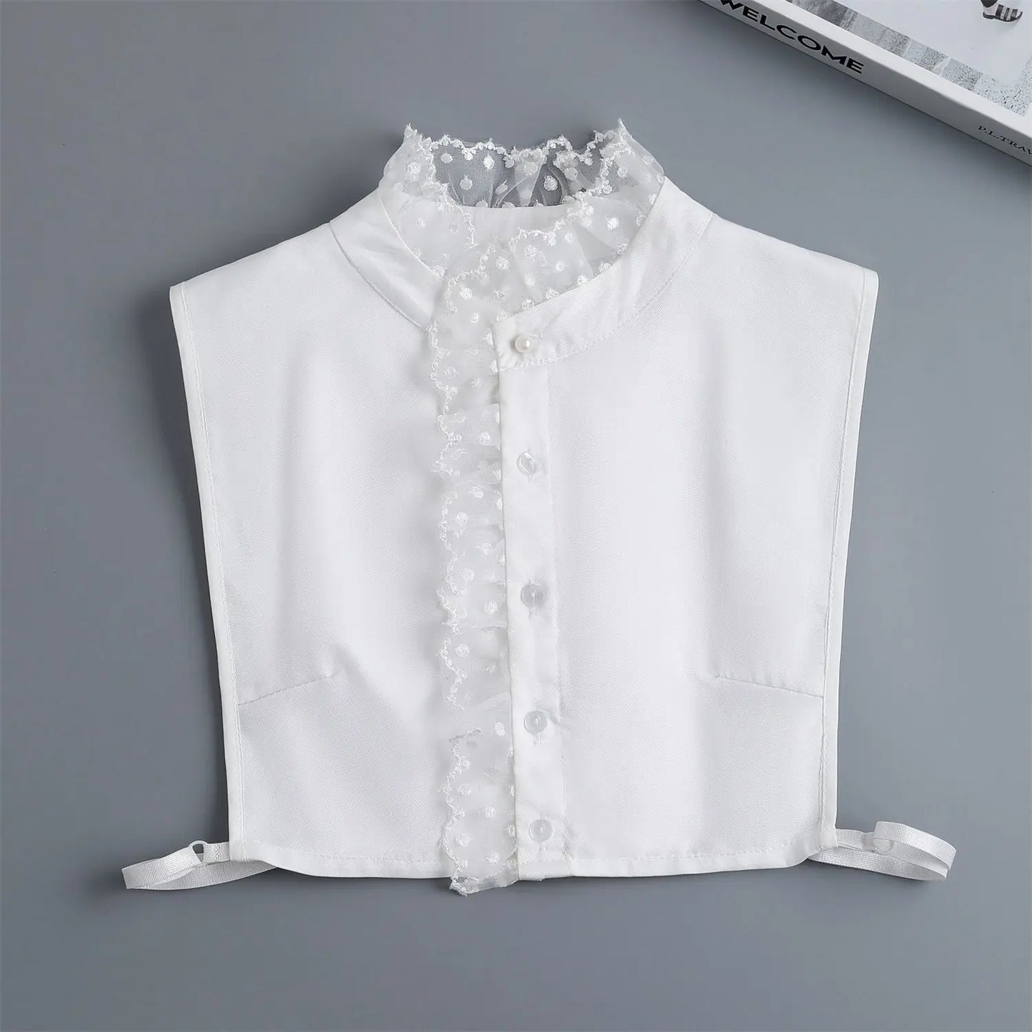 556-01 Color Lace Detachable Fake Collar Blouse Insert for Women