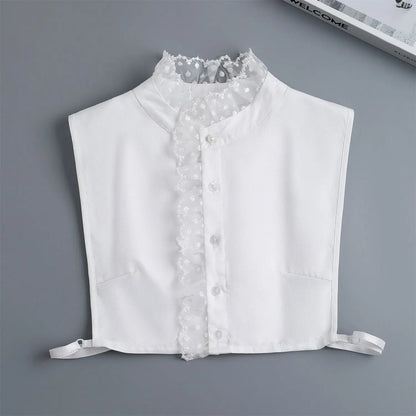 556-01 Color Lace Detachable Fake Collar Blouse Insert for Women