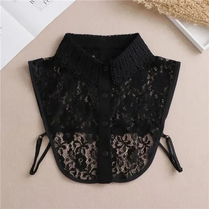 281-02 Color Lace Detachable Fake Collar Blouse Insert for Women