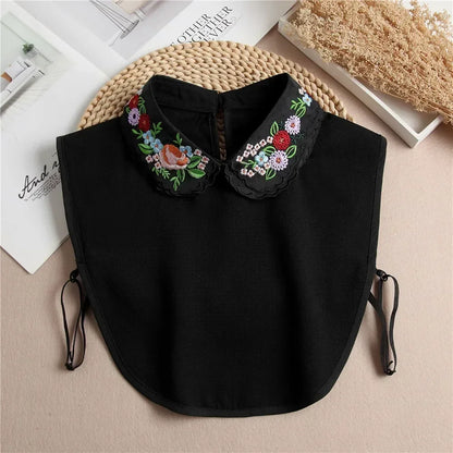 013-01 Color Lace Detachable Fake Collar Blouse Insert for Women